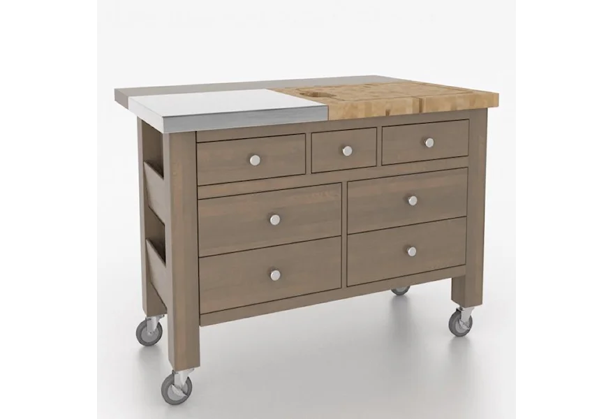 Gourmet <b>Customizable</b> Kitchen Island by Canadel at Esprit Decor Home Furnishings